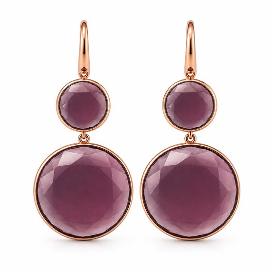 Boucles d'oreilles Cianfrone Gioielli Femme in Or Ametista OROR-61-198 - OROR-61-198